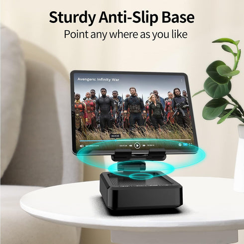 JTEMAN Tablet Stand Adjustable with Bluetooth Speakers - Kitchen Gadgets, Wireless Speaker Tablet Holder, Desk Mic