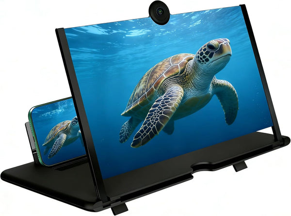 Yuntunele 12" Screen Magnifier,3D HD Mobile Phone Magnifier Projector Screen Enlarger for Movies,