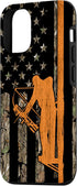 iPhone 12/12 Pro Camouflage Case - Bow Hunting Tree Stand Deer Hunter American Flag