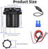 12V USB Outlet, 4 USB Port Aluminum Charger Socket, 2 USB C PD & 2 USB QC3.0 for Car, Boat, Marine, Bus, Truck