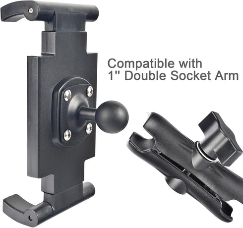VAUBORTTI 1" 7-12.9" Ball Tablet Holder Screw-Mounted Tablet Mount Compatible with RAM B Size System, Adjustable iPad
