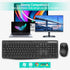 Wireless Keyboard and Mouse Combo, EarlyLit 2.4G Full-Sized Ergonomic Keyboard Mouse for Computer