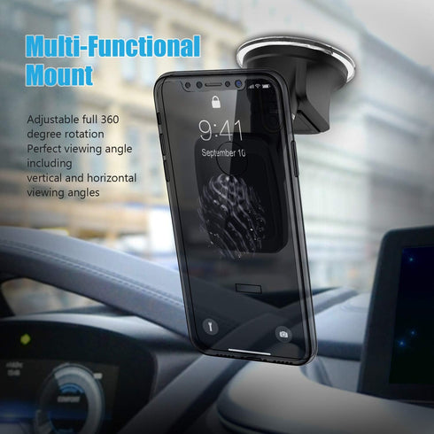 WixGear Dashboard Mount, Universal Magnetic Car Mount Holder, Windshield Mount and Dashboard Mount Holder for Cell