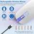 Wireless Mouse, Backlit LED Portable Slim Computer Mouse for Laptop, PC, Computer, MacBook, iPad, Chromebook, Notebook, 2.4G Rechargeable Wireless Mouse (Black) (Ivory White)
