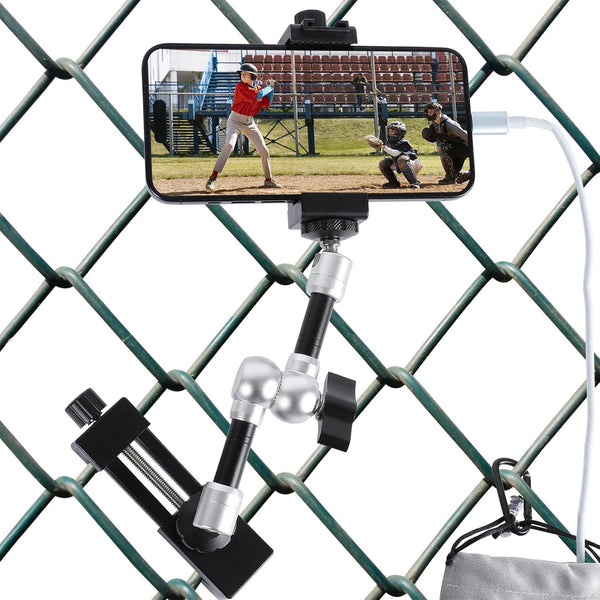 FPN Camera Fence Mount for Live Streaming, Fence Phone Holder Mounting Kit for