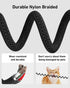 USB C to USB C Cable Nylon Braided Coiled Charger Cable 3FT for Car, Fast Charging for Samsung Galaxy Devices (2Pack)