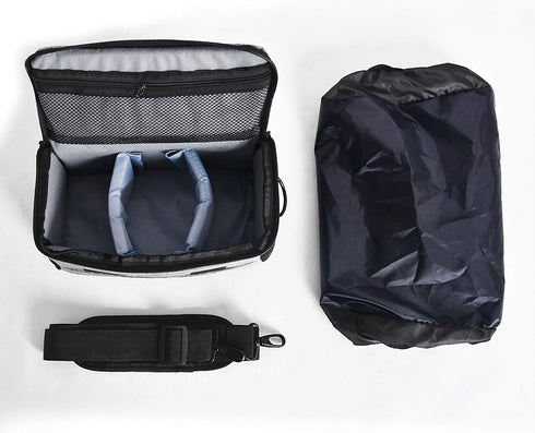 FOSOTO Stylish Compact SLR/DSLR Camera Bag Case, Waterproof, Compatible with Nikon P900, Canon EOS, Sony A73, Gray
