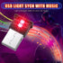 4 5V, 8 Tallew Pcs Mini USB LED Interior Lighting for Car, Music Sync Smart Atmosphere Light, DC Adjustable Brightness