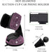 Wevdn 360 Phone Holder for Car, Rotatable Sparkling Diamond Phone Mount with Suction Cup Base, Rhinestone Phone Holder