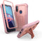 ExoGuard Rubber Shockproof Full-Body Case for Moto E - Built-in Screen Protector and Kickstand, Compatible with Moto E