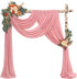 Wedding Arch Draping Fabric,8 Panels 28" x20ft Dusty Rose Wedding Arch Drapes for Ceremony Chiffon Fabric Drapes Arbor Drapery Wedding Arch Decorations for Reception Sheer Backdrop Curtains for Party