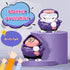 Cute Cartoon 3D Silicone Case for AirPods Pro 2nd/1st Generation with Keychain and Lanyard Cleaner Kit for Kids (Purple)