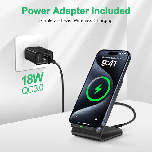 Wireless Charger for Samsung 24 Ultra Android Desk Phone Charger Stand, Fast Charging Station Pad for Samsung Galaxy