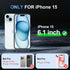 Beasyjoy 15 15 6.1", for iPhone Case Waterproof, Metal Heavy Duty Full Body Protective Case with Built-in Screen
