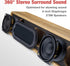MICA Computer Speakers, Wired Sound Bar, Wooden Mini USB Powered PC Speakers for Desktop Monitor, Laptop, 3.5mm Aux