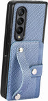 Asuwish Phone Case for Samsung Galaxy Z Fold 4 5G 2022 with Wrist Strap, Credit Card Holder Slot, Stand Kickstand
