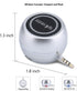 Wireless Mini Speaker with 3.5mm Aux Input Jack, 3W Portable Speaker for Cellphone Tablet Laptop, Silver