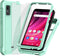 Ailiber Rugged Silicone Cell Phone Case for Blu Studio Mini 2023 with Screen Protector, Shockproof Corners, Mint Green