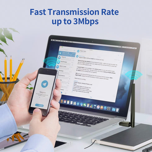 Long Range USB Bluetooth 5.3 Adapter, 150M Wireless Dongle for PC Desktop, Windows 11/10/8.1, Plug n Play