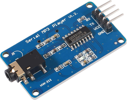 5Pcs YX5300 MP3 DORHEA UART Control Serial Music Player Module Voice Serial Port UART Control Module with TF Card Slot