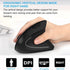Lekvey Ergonomic Mouse, Vertical Wireless Mouse, Rechargeable 2.4GHz Optical Mouse with 3 Adjustable DPI Levels, Black