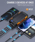 Mregb 42800mAh, Pack 5V3.1A 3.0 Solar Charger Power Bank Portable Charger, Solar Power Bank,External Battery Qc Fast