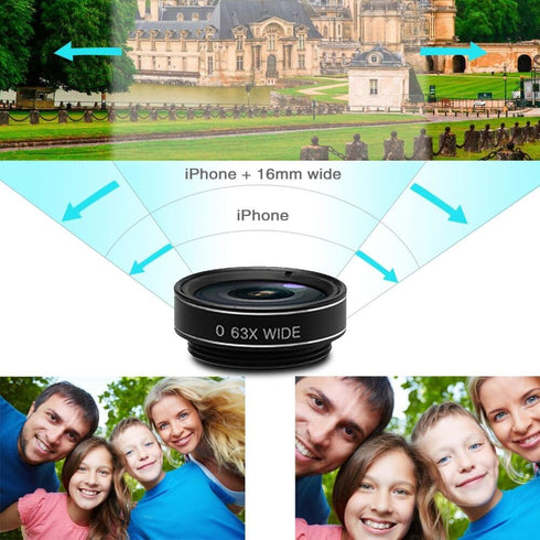 Cell Phone Camera Lens Kit - 11 in 1 Super Wide Angle, Macro, Fisheye, Telephoto, CPL & More for iPhone/Samsung