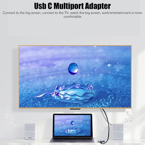 ciciglow 3 1 5Gbps 3.0/4K Laptop USB C to HDMI Video Adapter, in Multi Port USB C Hub, Docking Station with USB