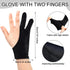 12 Pcs Artist Drawing Glove Digital Art Glove with Two Fingers Tablet Artist's Drawing Glove for Stylus Pen Graphic Tablet Sketching Painting for Right Left Hand