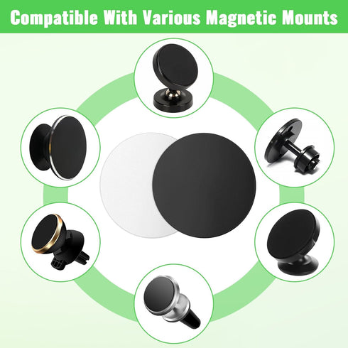 ElevateTech 40 Metal Plates for Magnetic Mount, Pcs Round Metal Plate Magnet for Phone Case Universal Mobile-Phone Iron