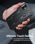 FNTCASE iPhone 11 Case: Shockproof Military Grade, Dual Layer Protection, Kickstand, Matte Textured, 6.1" Black.