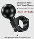 BRCOVAN Aluminum Alloy Handlebar Clamp Mount Base with 1.5'' TPU Ball, Fits 0.875''-1.26'' Round Rails