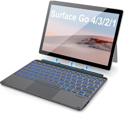 OMOTON Surface Go 4/3/2/1 Keyboard, Bluetooth Surface Go Type Cover, Ultra-Slim Wireless Keyboard with Touchpad,