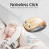Icemouse Wireless Computer Mouse, Rechargeable Bamboo 2.4GHz Optical Silent Mouse with USB Receiver and 4 Adjustable