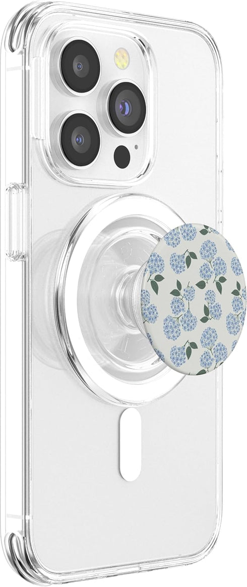 Nantucket Cottage Blue Hydrangea Phone Grip Nantucket Cottage Blue Hydrangea PopSockets PopGrip for MagSafe