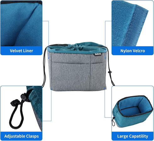 Selens Shockproof Camera Bag for Backpack, Water Resistant Organizer Inner Bag for SLR DSLR Mirrorless Cameras, Lenses,