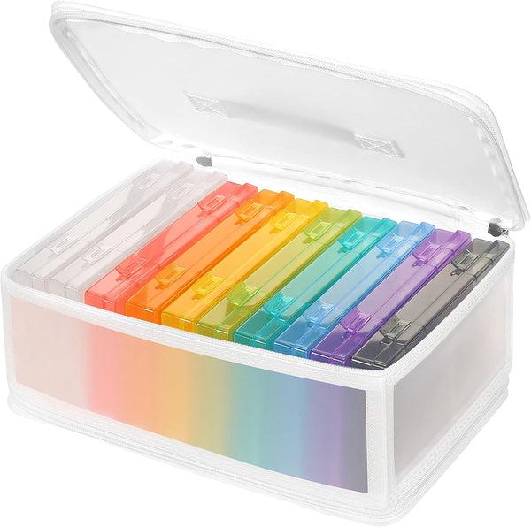 Photo Storage Bag 4x6, 10 Inner Large Photo Storage Box for up to 1000 Photos, Craft Keeper with Handle for Photo