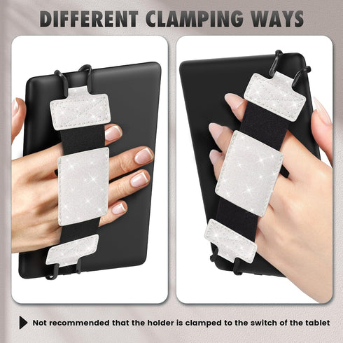 6-8" MoKo Soft Hand Strap for Universal eReaders & Tablets, Black High-Elasticity Versatile Hand Strap Lightweight