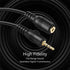 TNP 2.5mm Extension Cable (3 Feet) - Male to Female Adapter for Headset, Headphone, Microphone, Stereo Audio.