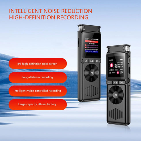 hejhncii MP3 8/16/32/64/128GB High Capacity Digital Recorder with Adjustable Playback Speed Music Player for Office