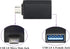 OTG Micro to USB Adapter, Aluminum Alloy Micro USB Male to USB 2.0 A Female Adapter for Android Devices (2 Pack-Black)
