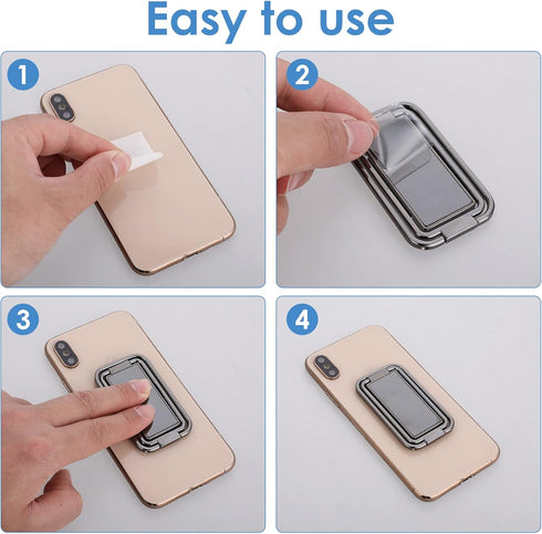 Cobee Cell Phone Ring Holder Finger Kickstand, 360° Rotation Foldable Metal Ultra-Thin Back Grip Stand for Magnetic Car