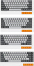 YMDK DSA Profile Blank Keyset, 61 64 68 ANSI Thick PBT Keycap Set for Cherry MX Mechanical Keyboards