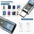 Male USB-C to Female Lightning Charger Adapter, 2-in-1 100W PD Charging + Data Sync for iPhone 15 Pro Max