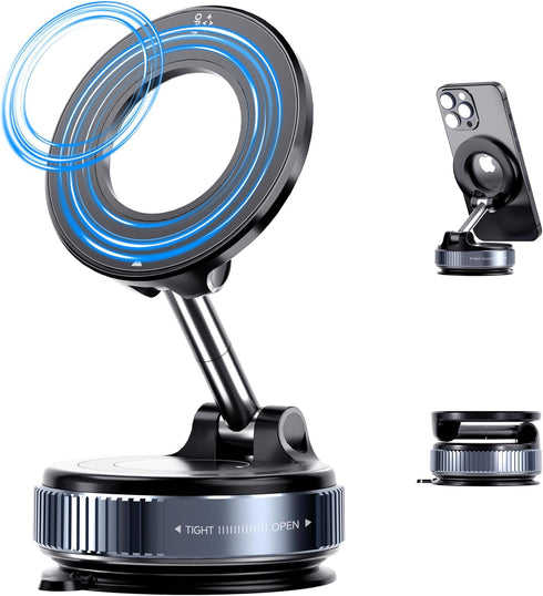 Lionora Vacuum Suction Cup Magnetic Phone Holder, Upgraded 360 Adjustable Magnetic Suction Cup
