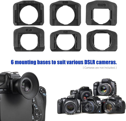1.51X Zoom Viewfinder Eyepiece Magnifier, Aid for Short Sighted Long Sighted DSLR Photographers, for Glasses Wearers