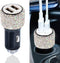 Dual USB Car Charger, 5V/2.4A Bling Fast Charge Dual Port USB Car Adapter, Compatible with All Chargers
