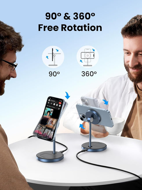 UGREEN MagFlow 2-in-1 Magnetic Wireless Charging Station for iPhone 16 15 14 13 12 Series