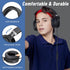 rockpapa Grade Wired Headphones with Microphone, Lightweight Foldable Stereo Bass Headphones with No-Tangle Cord & 3.5mm Jack for Women/Kids, Laptop Computer Tablet Airplane Chromebooks Phone Black