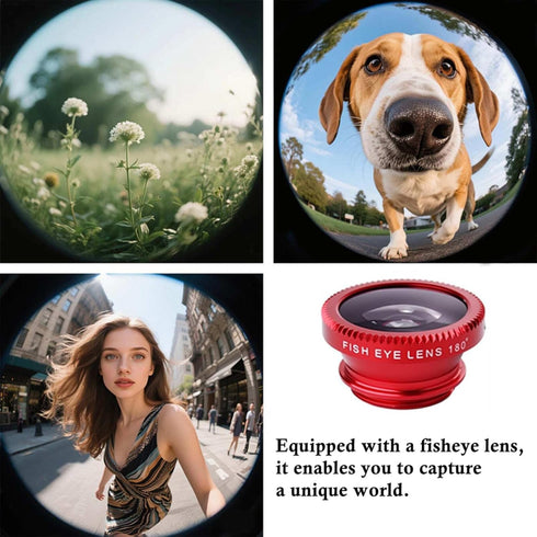 Generic Wide-Angle Macro Fish-Eye Camera Lens Kit, for Smart Phones, Tablet Computers, ipad Laptop.External Expansion
